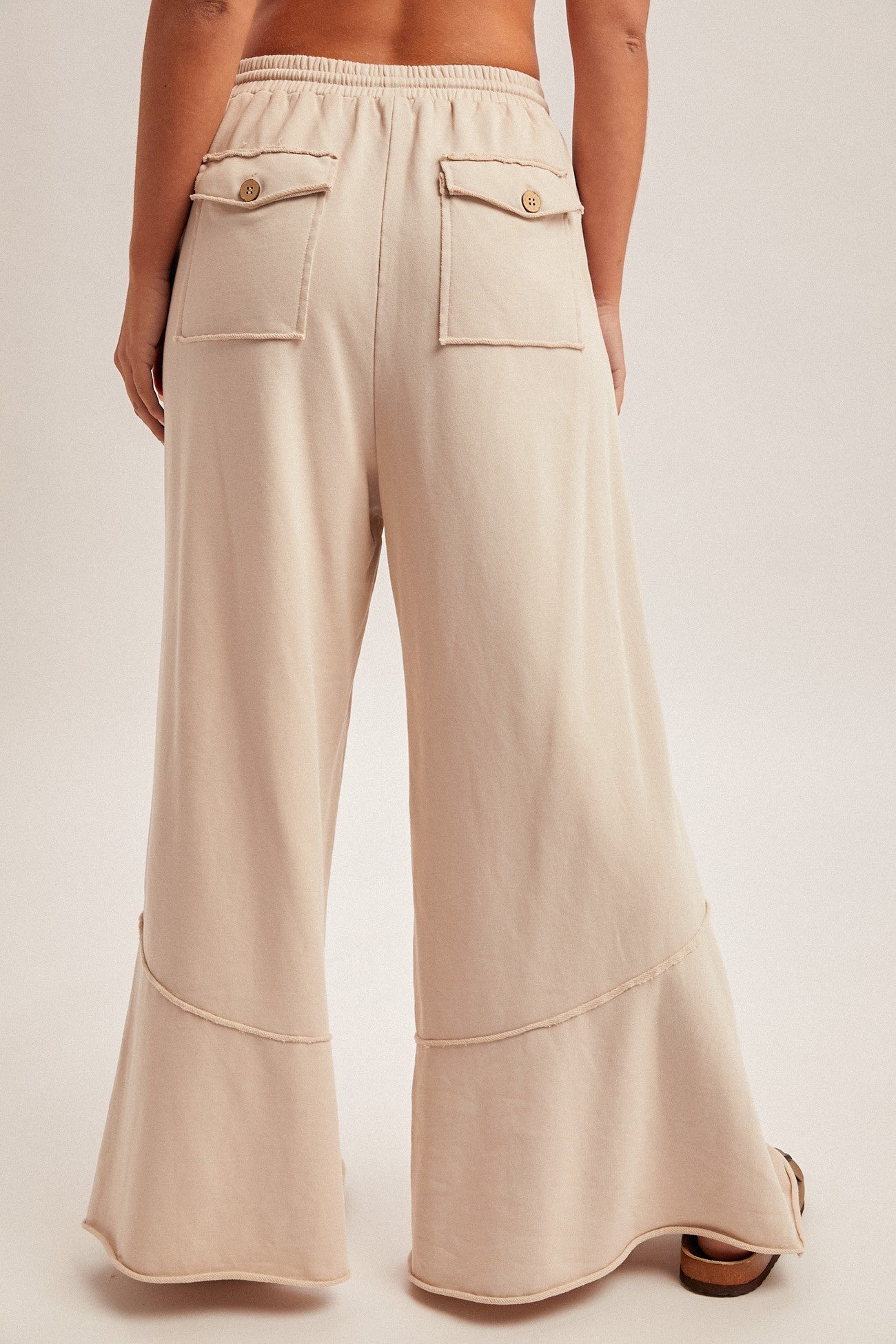 ruffle bottom terry pants