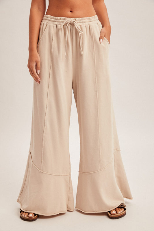 ruffle bottom terry pants