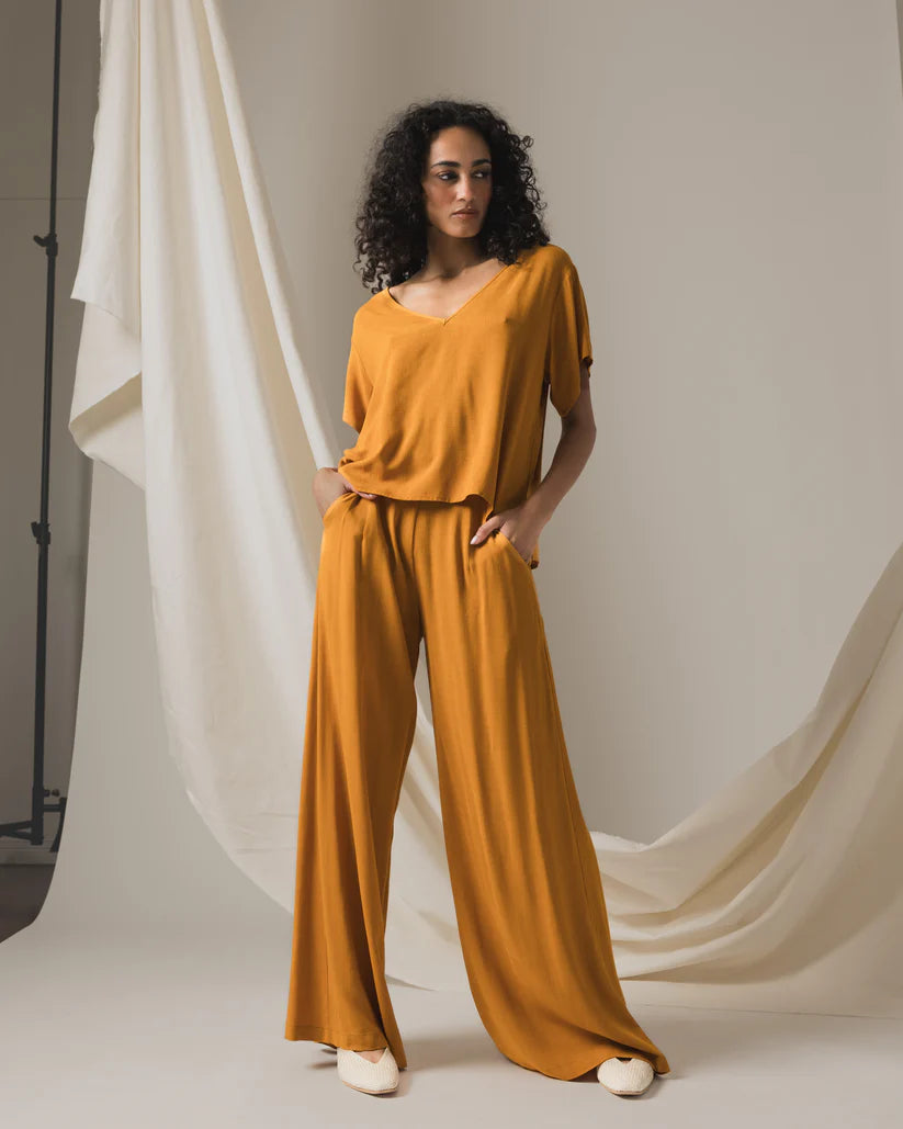 Linen yacht pant