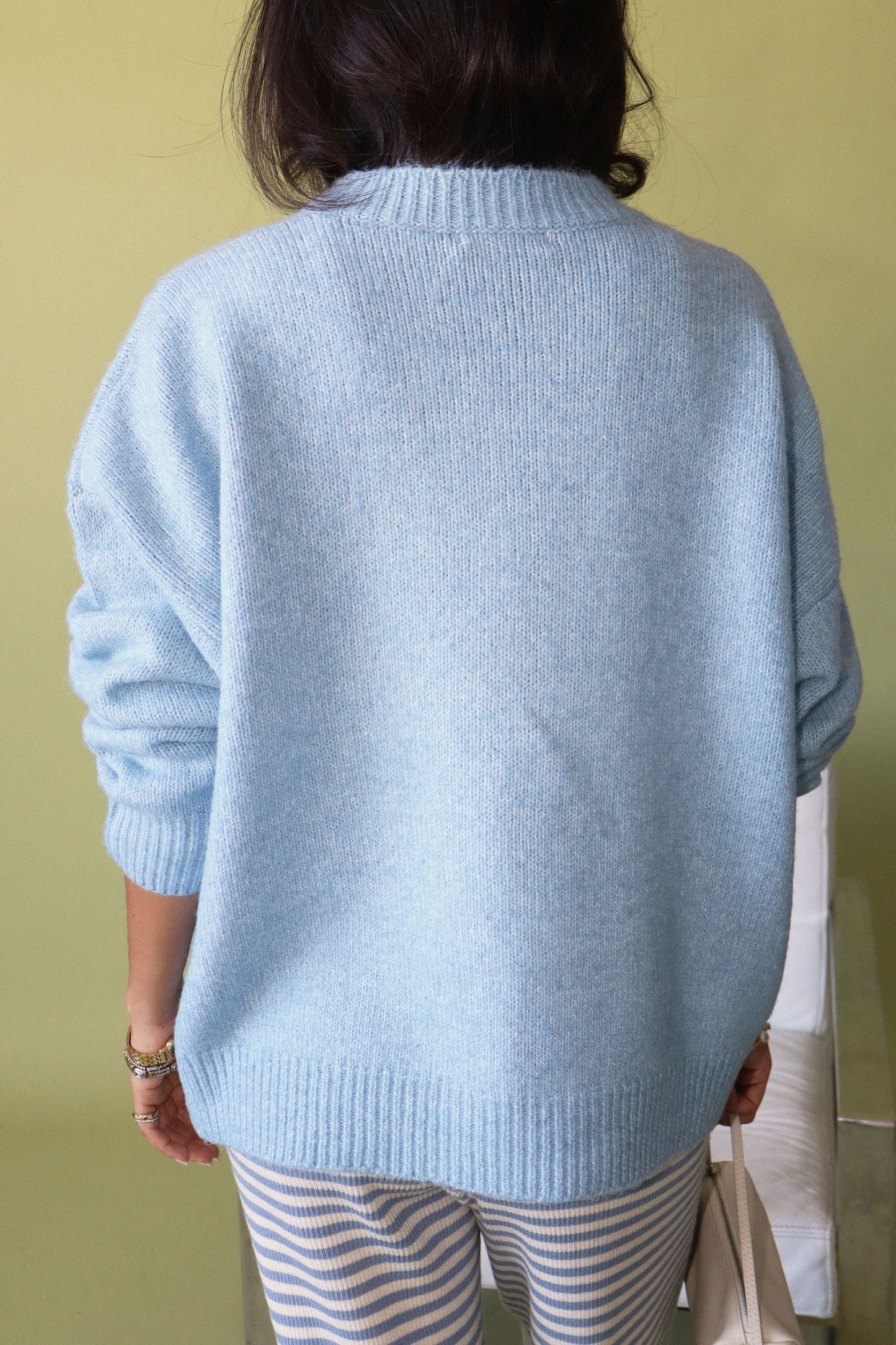 Sailboat Knit Fuzzy Sweater