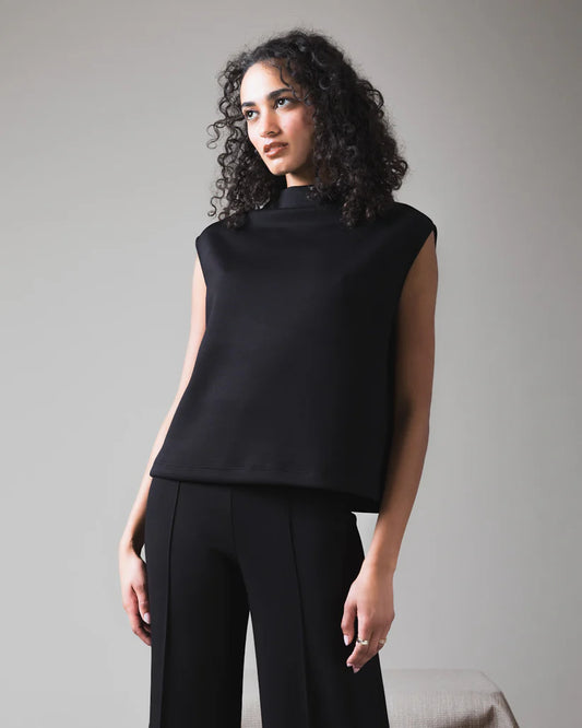 scuba cowl neck top