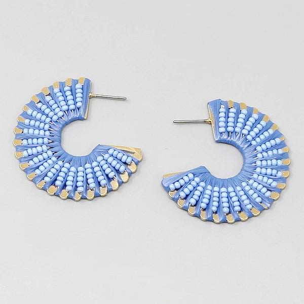 seed bead color wheel earring