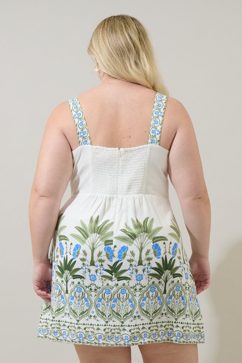 senara floral mini dress-curvy