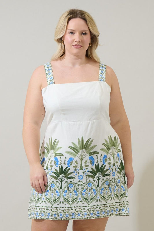 senara floral mini dress-curvy