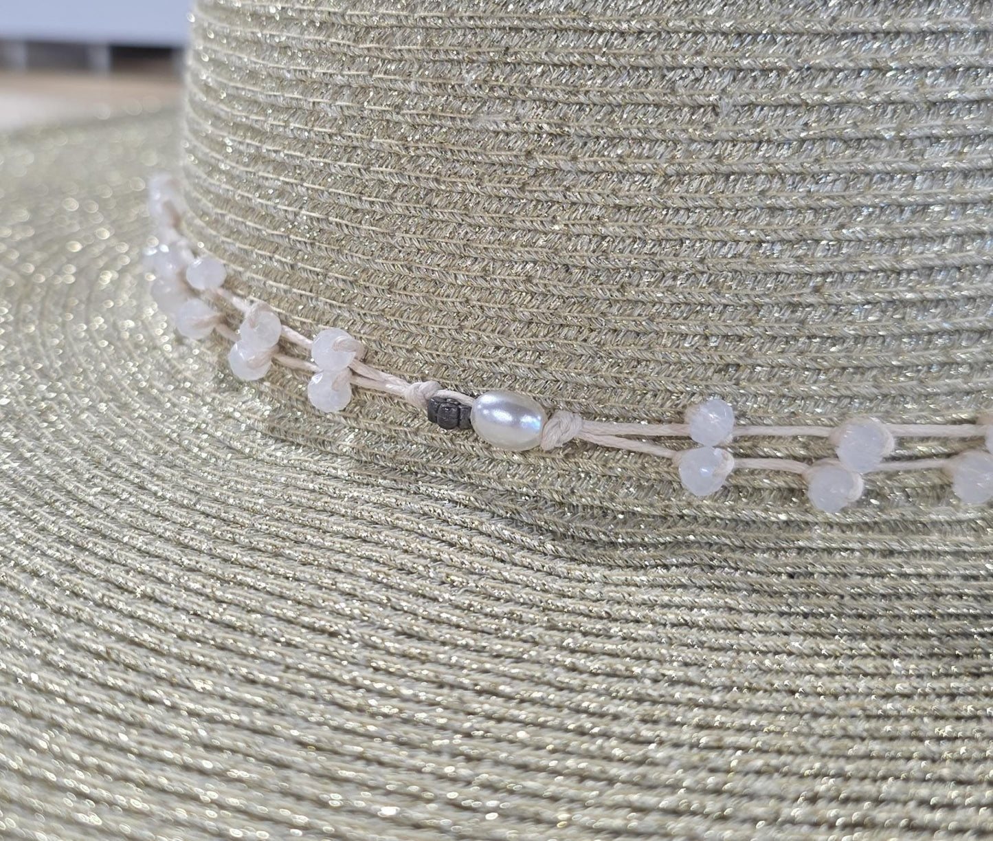 shimmer wide brim UPF 50+ sun hat