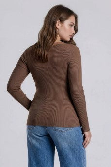 sienna square neck sweater top-curvy