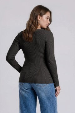 sienna square neck sweater top-curvy