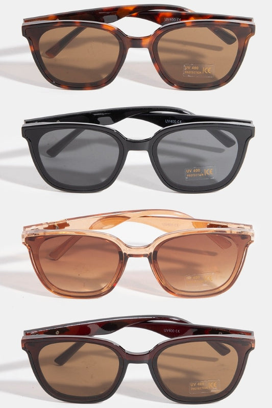 simple square frame sunglasses
