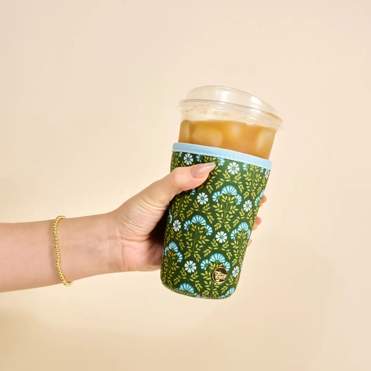 sip savvy drink sleeve-large-everbloom forest green