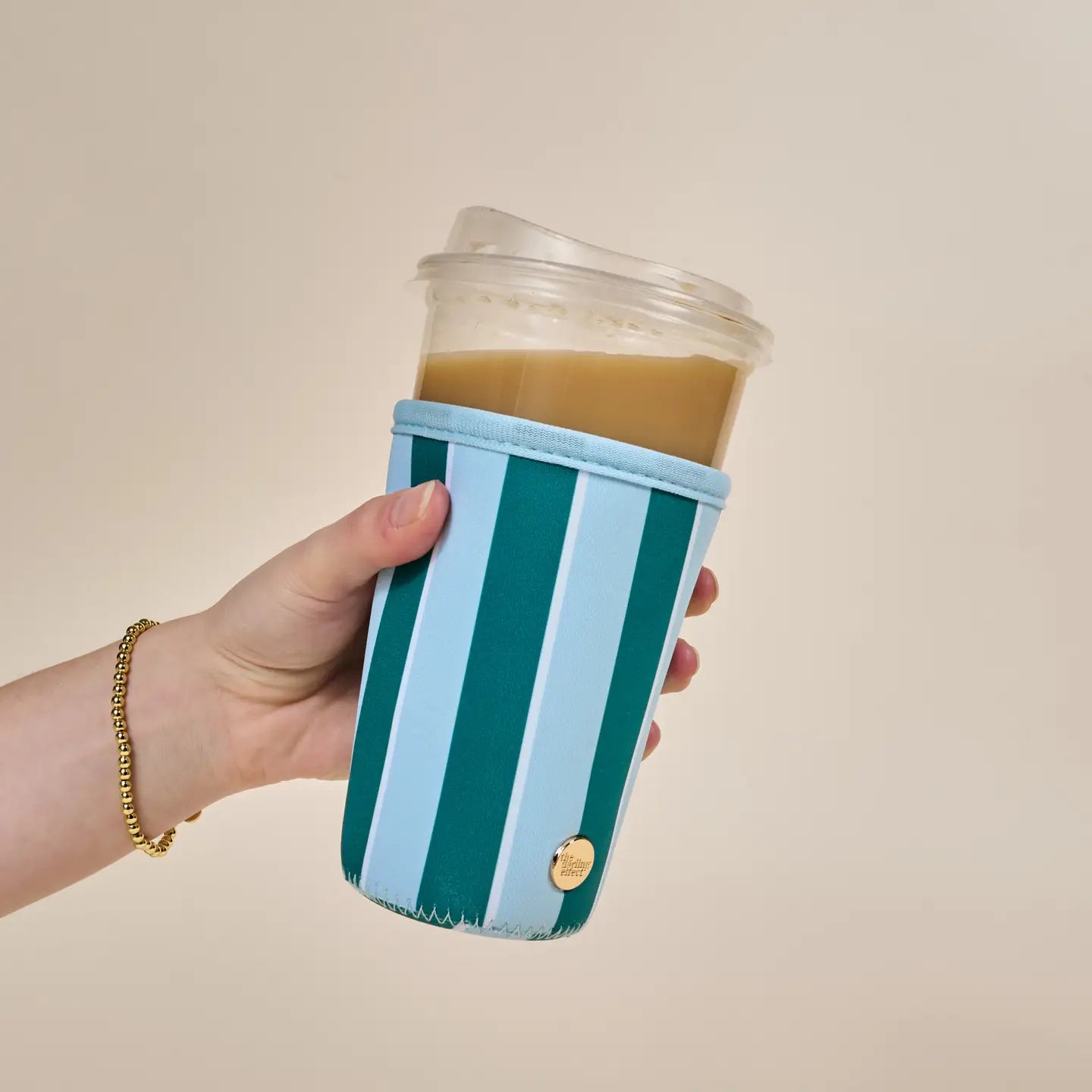 sip savvy drink sleeve-sicily stripes teal