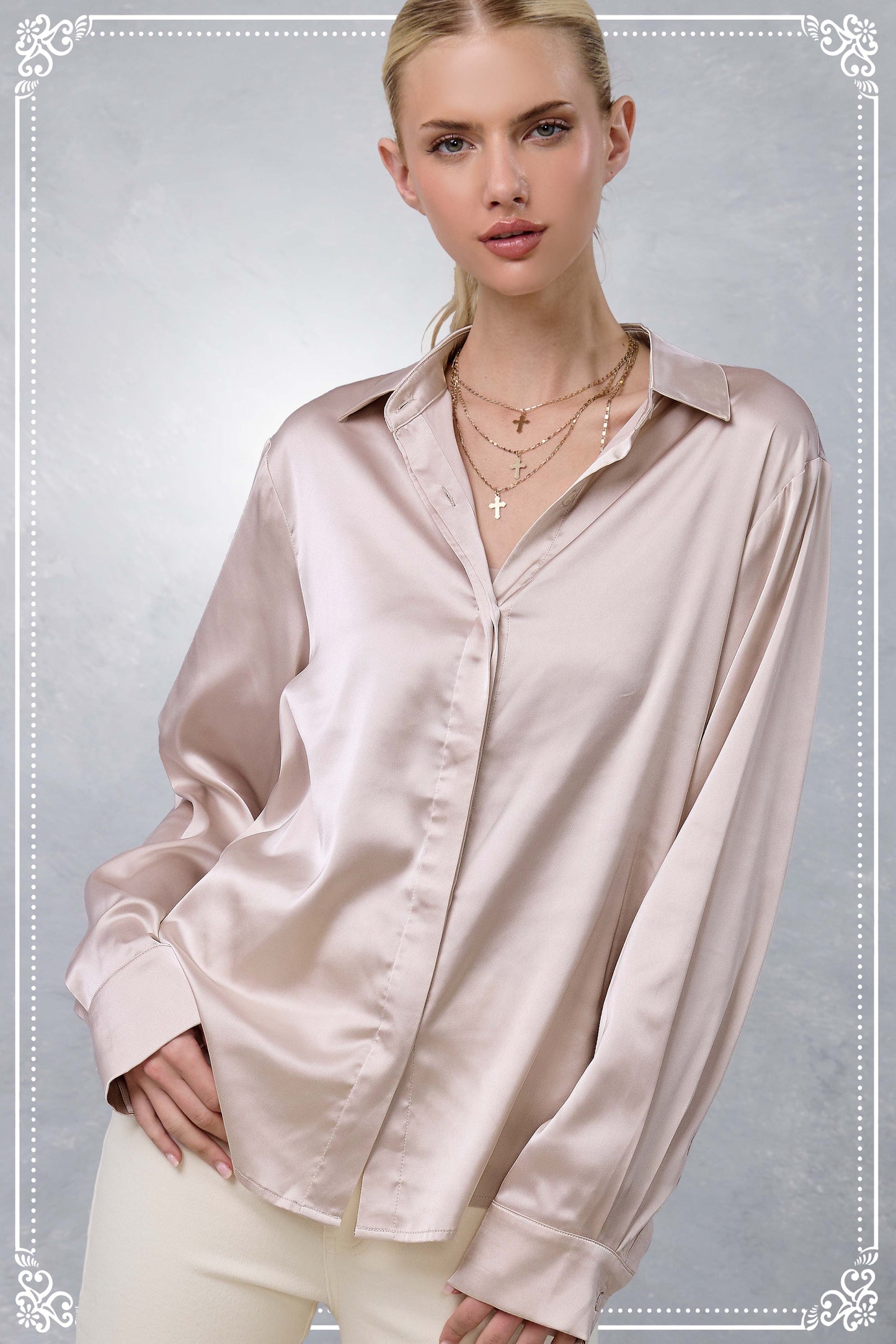 smooth operator silky button down
