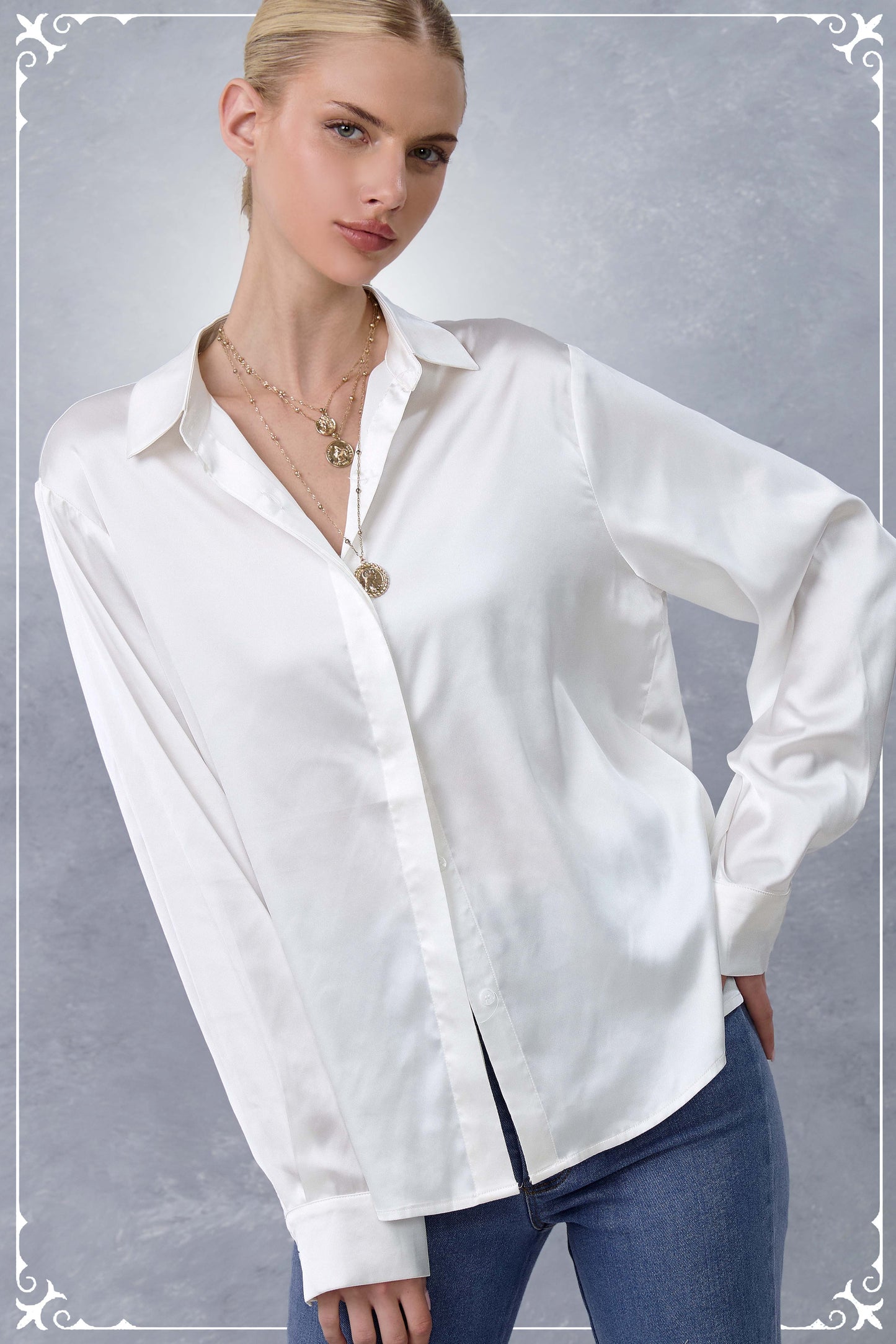 smooth operator silky button down