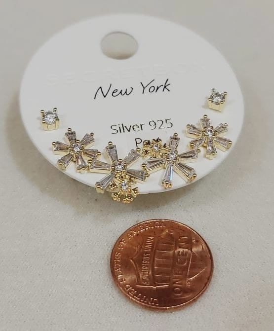 snowflake earring set