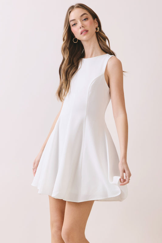 solid ground mini dress