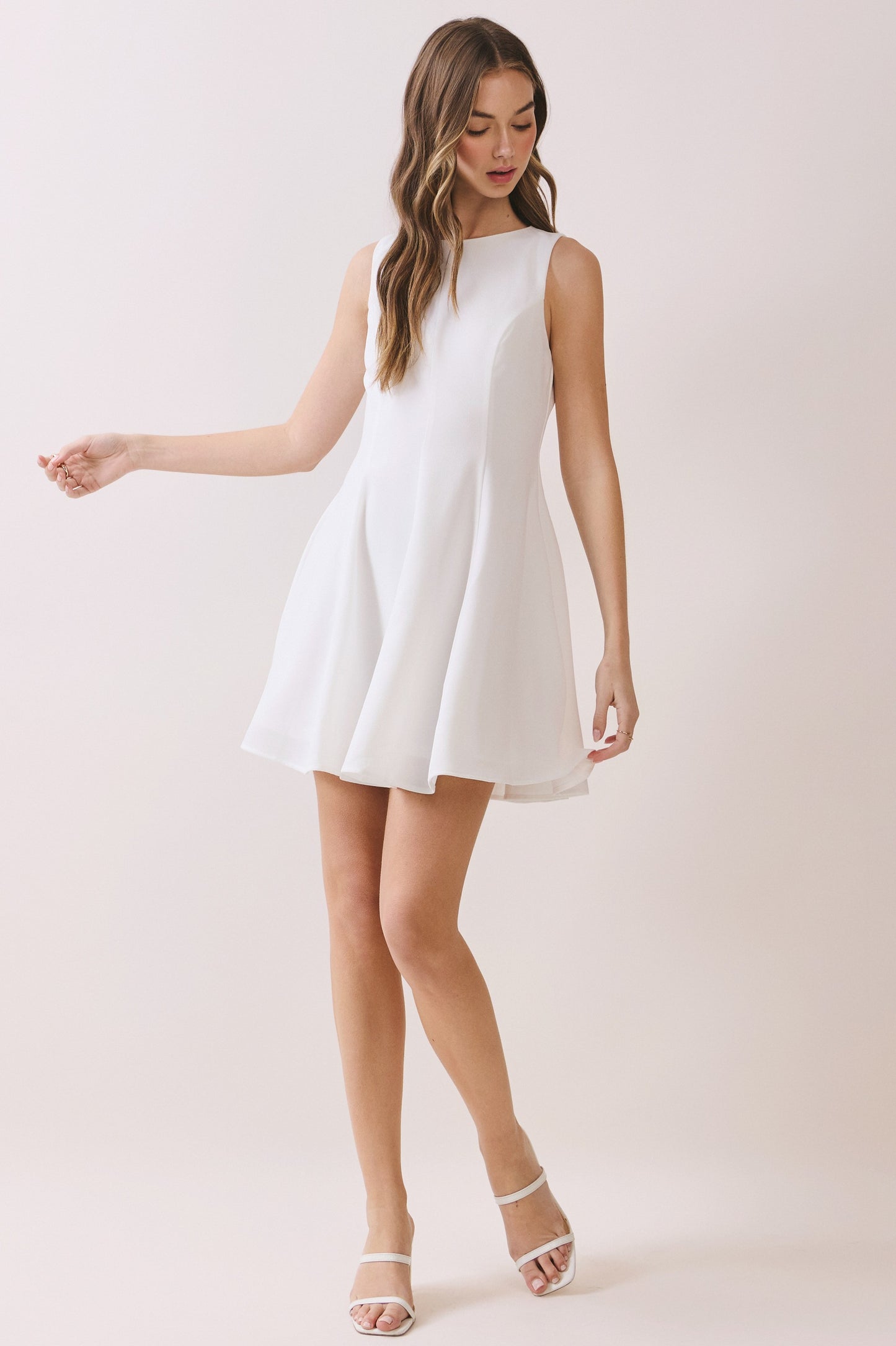 solid ground mini dress