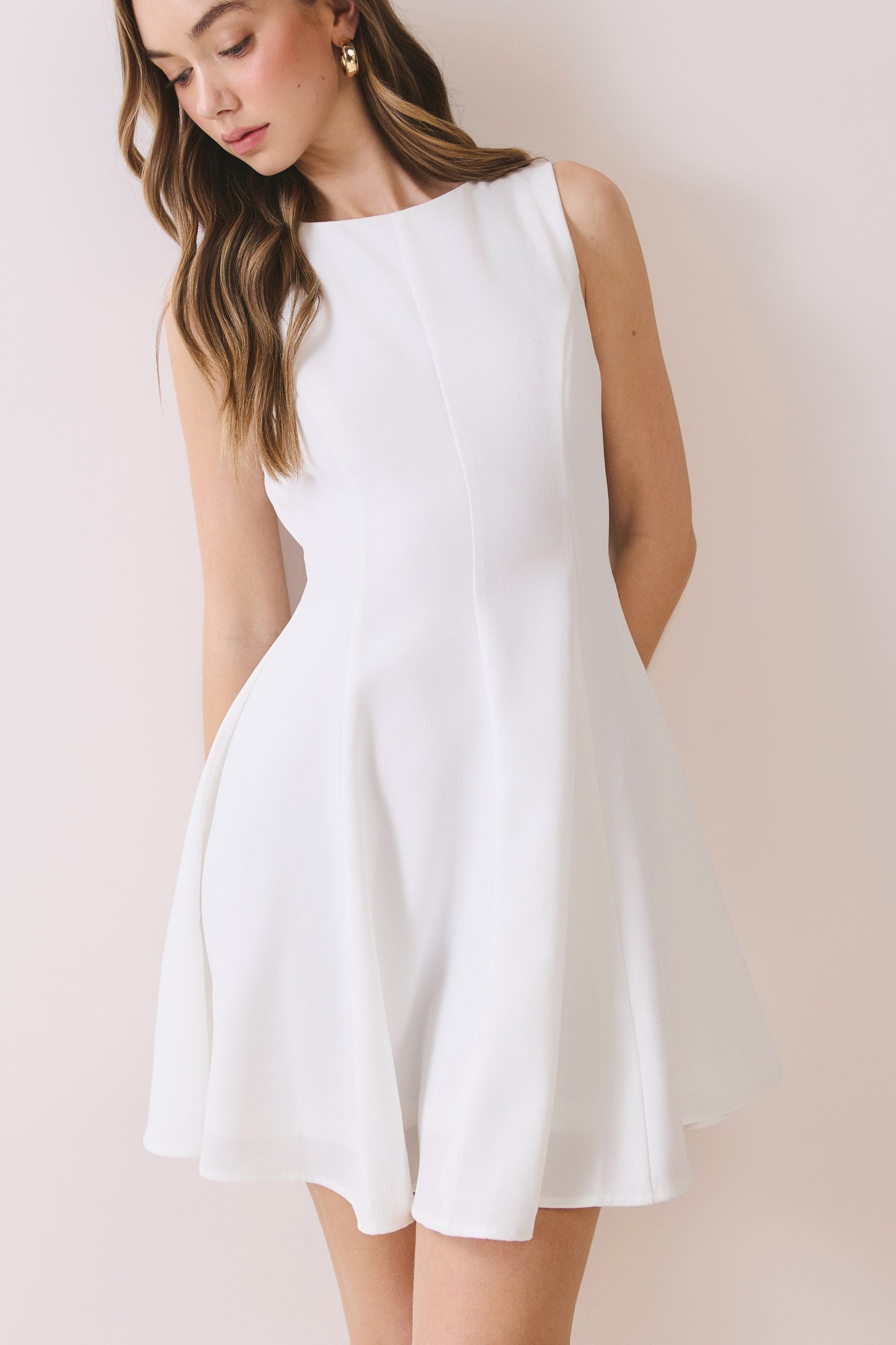 solid ground mini dress