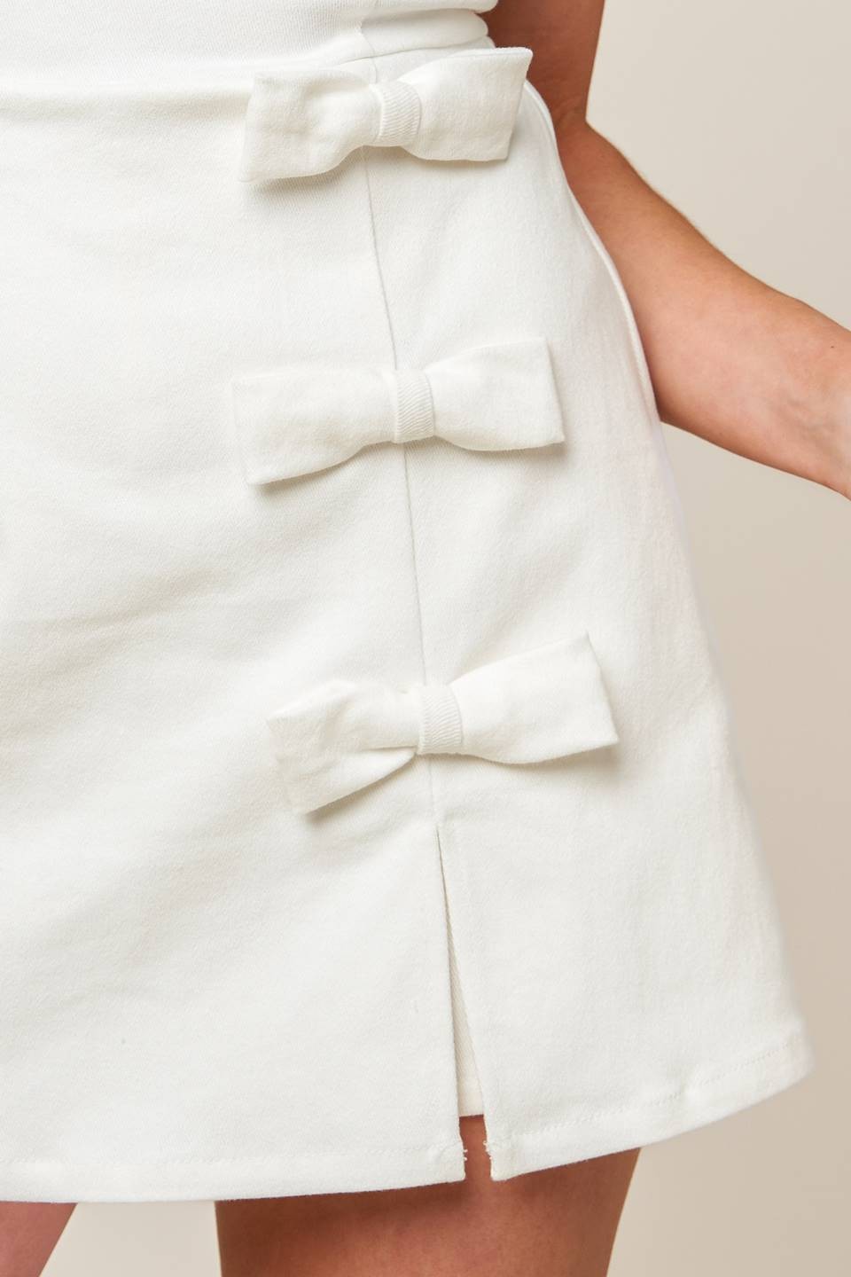 something sweet bow mini skort dress