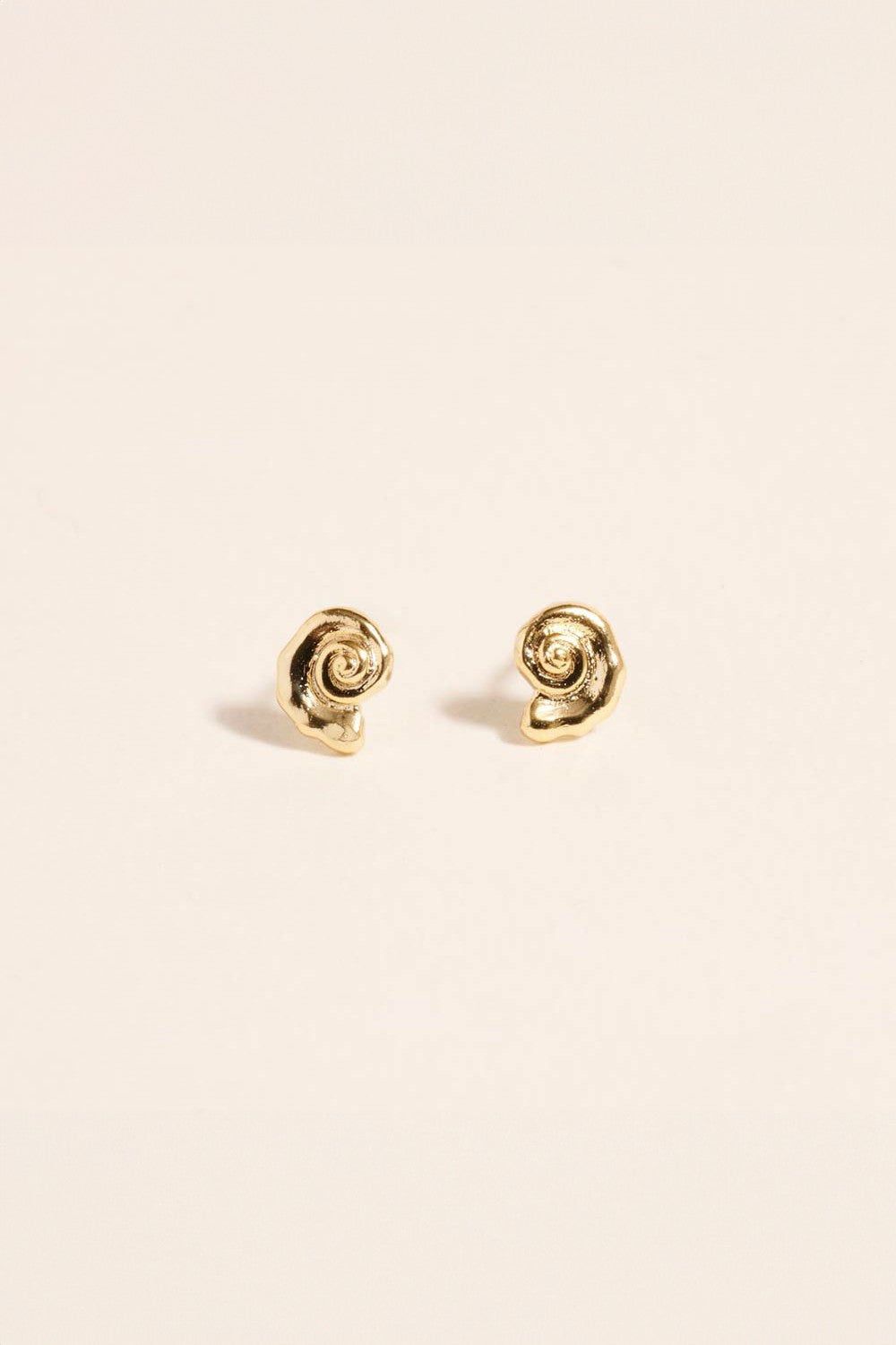 spiral shell mini stud earrings