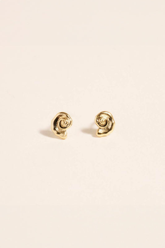 spiral shell mini stud earrings