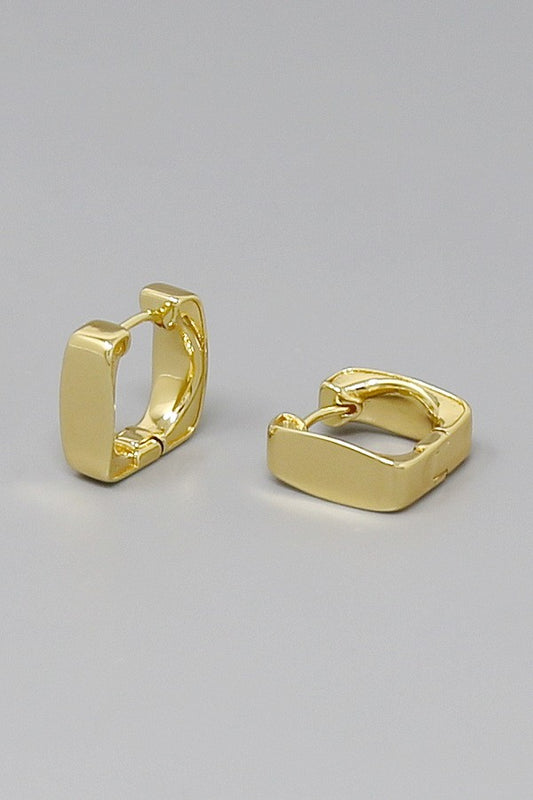 square metal hoop earrings