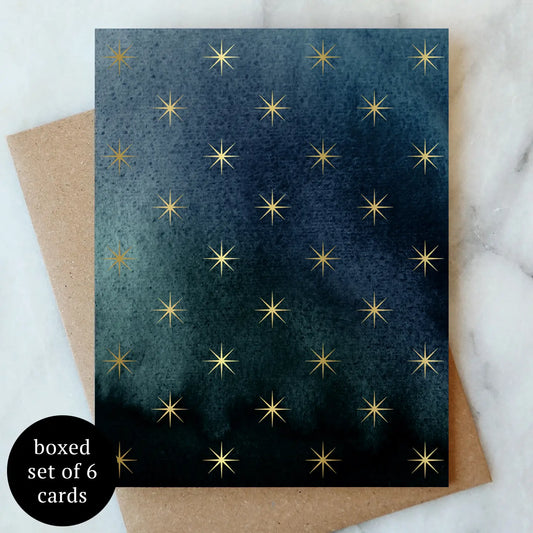 star blank greeting card-set of 6