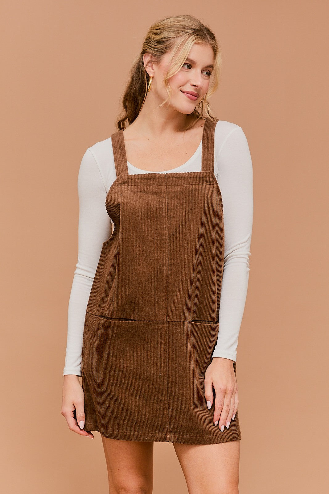 strike a cord overall dress