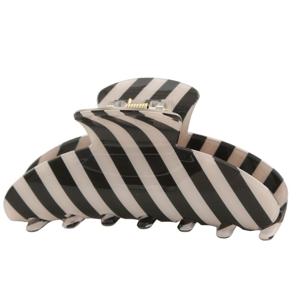 striped hair claw clip