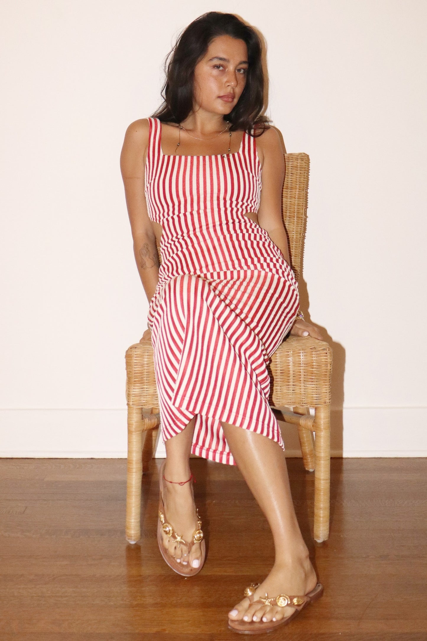 Striped midi Dress