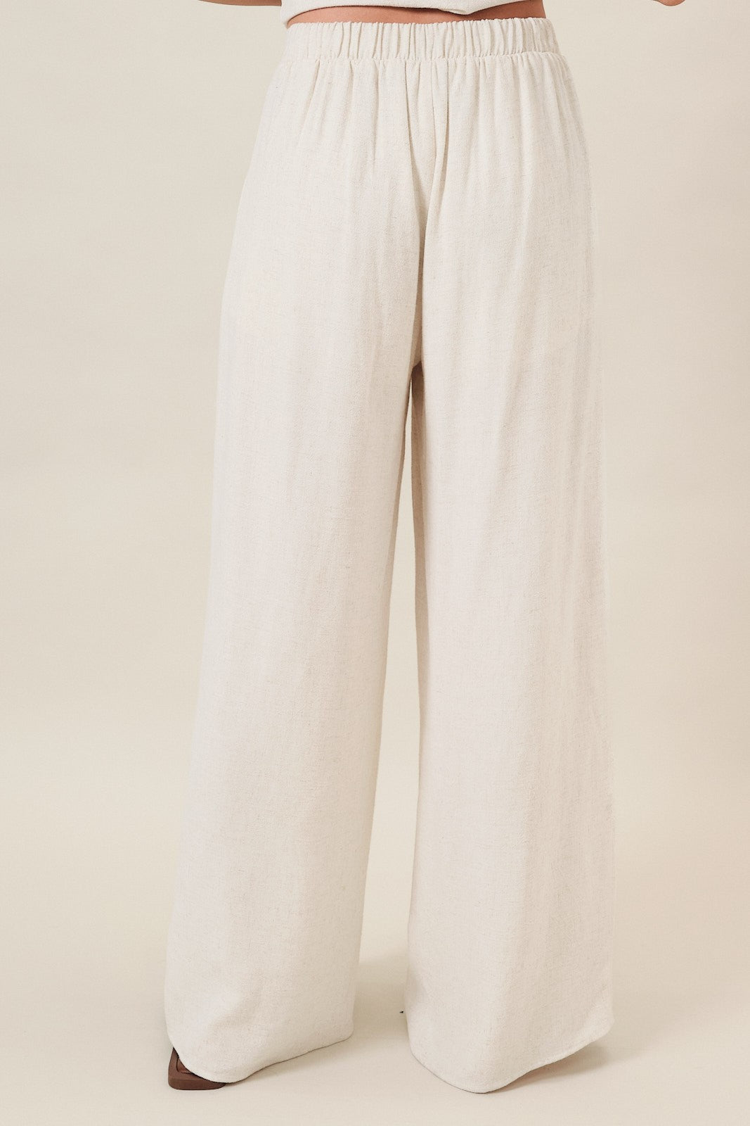 summer air pleated wide leg pants