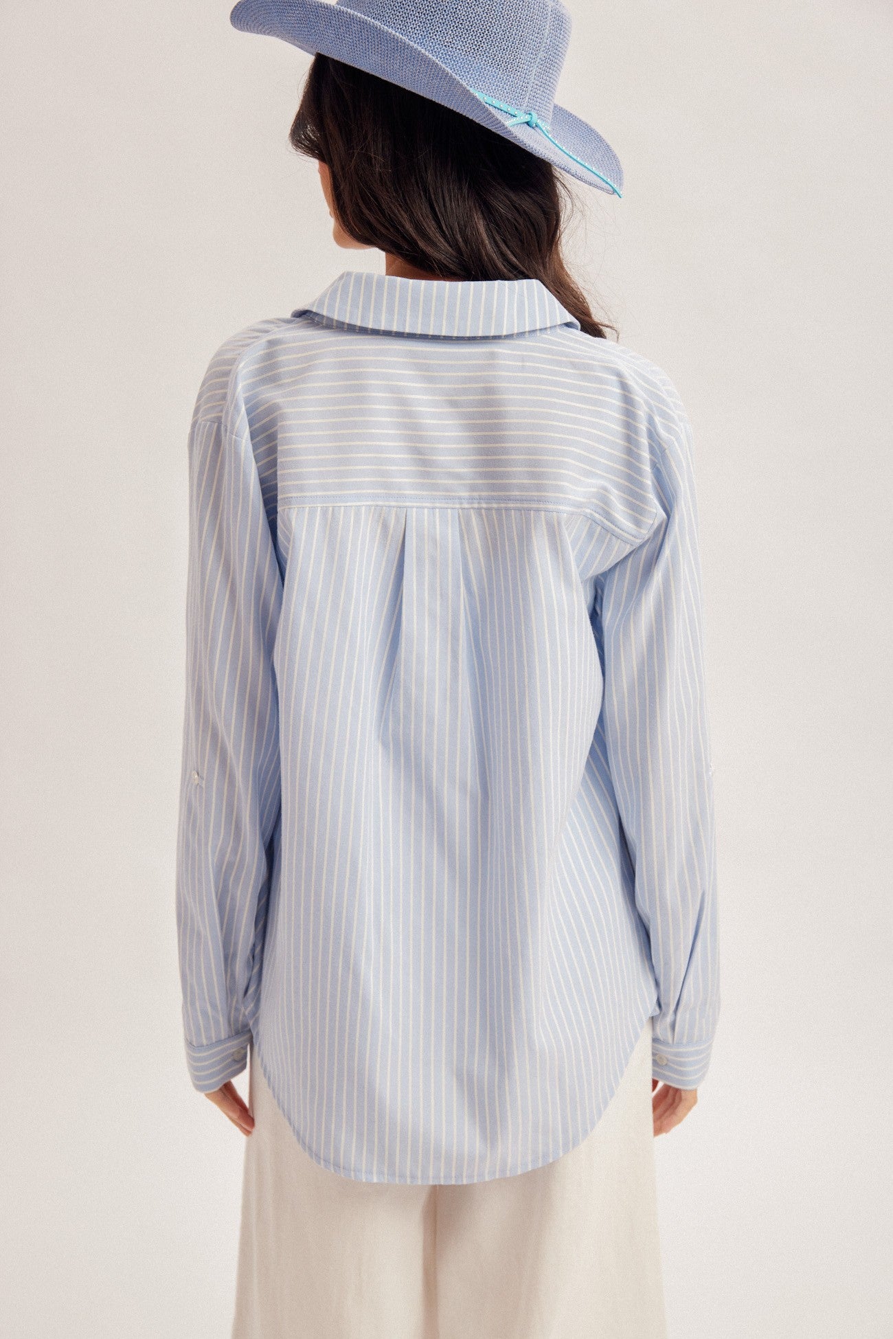 summer breeze stripe button down