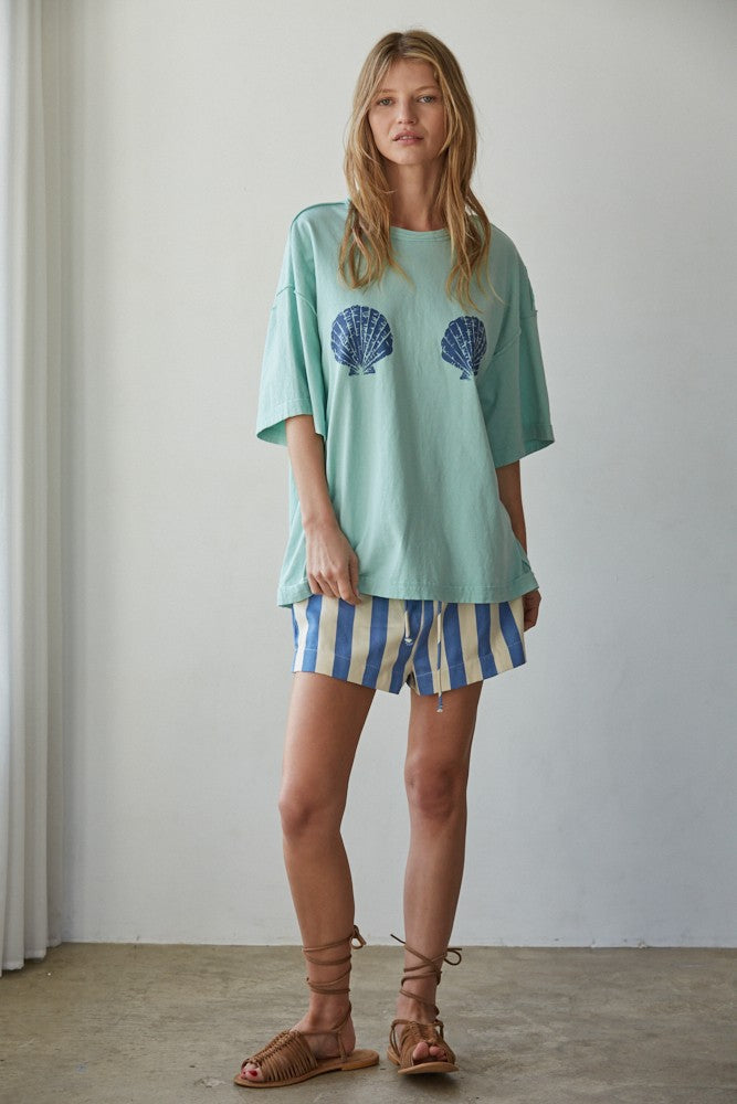 sunkissed shells tee-blue multi