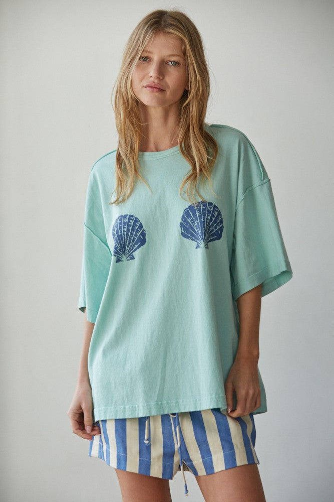 sunkissed shells tee-blue multi