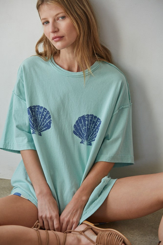 sunkissed shells tee-blue multi