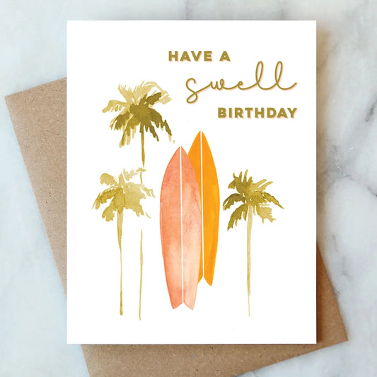 surf birthday card