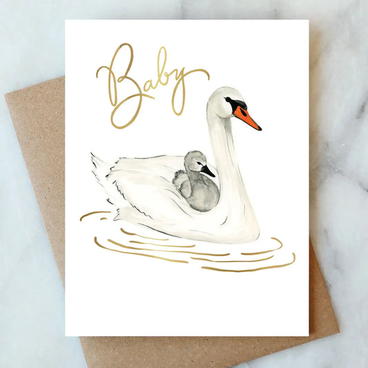 swans baby card