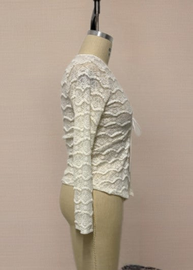 taylor tie front long sleeve cardi-curvy