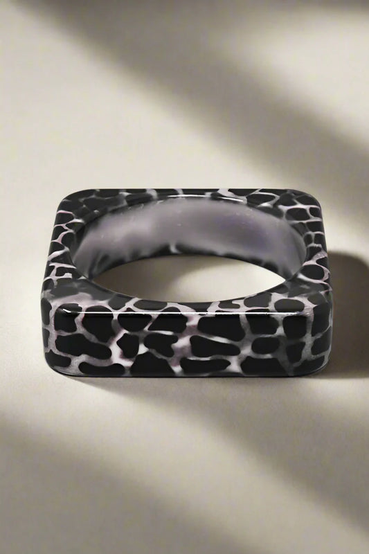 Marble Texture Square Bangle Bracelet