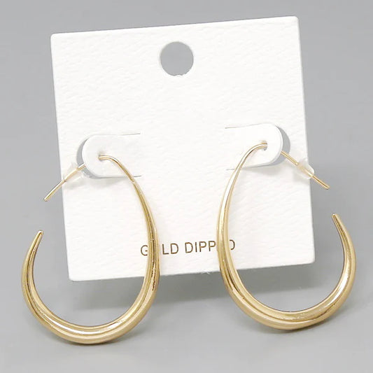 teardrop shape hoop earrings