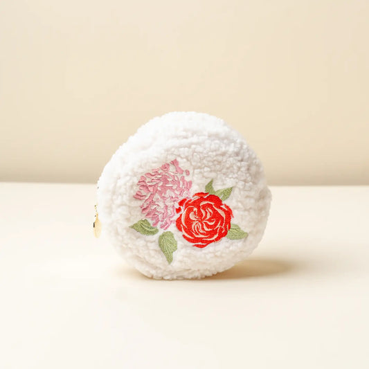 Teddy pouch circle-roses