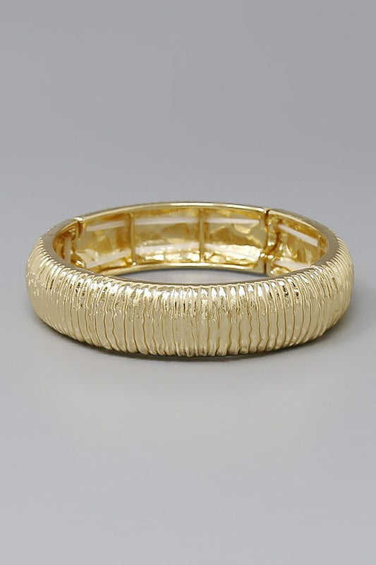 textured metal stretch bracelet