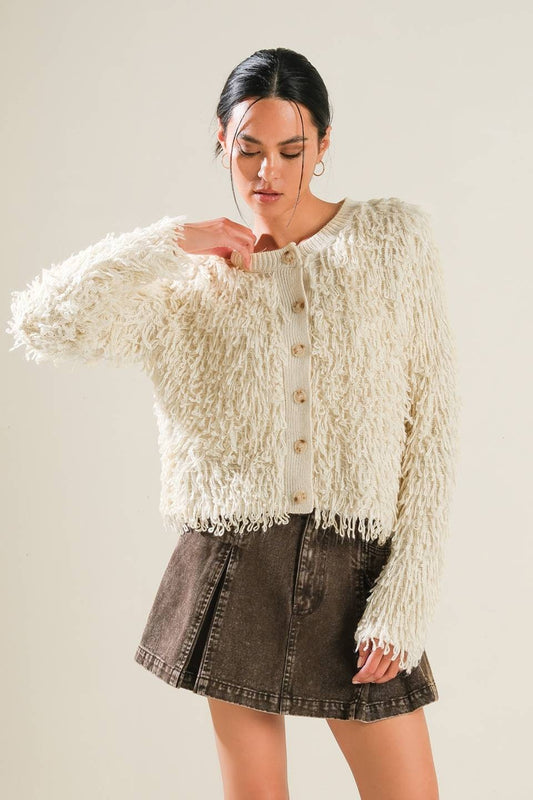 textured sweater cardi