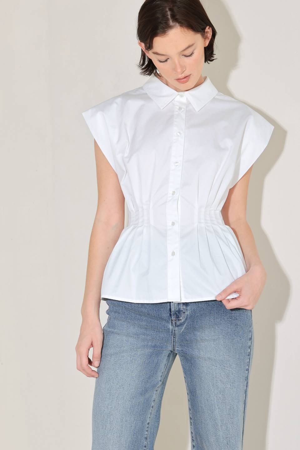 the sculpted peplum blouse