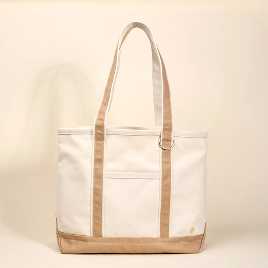 the signature canvas tote bag-beige