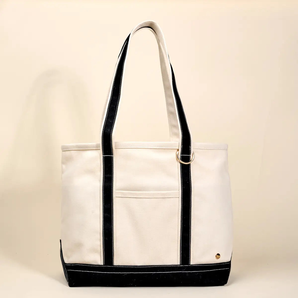 the signature canvas tote bag-black