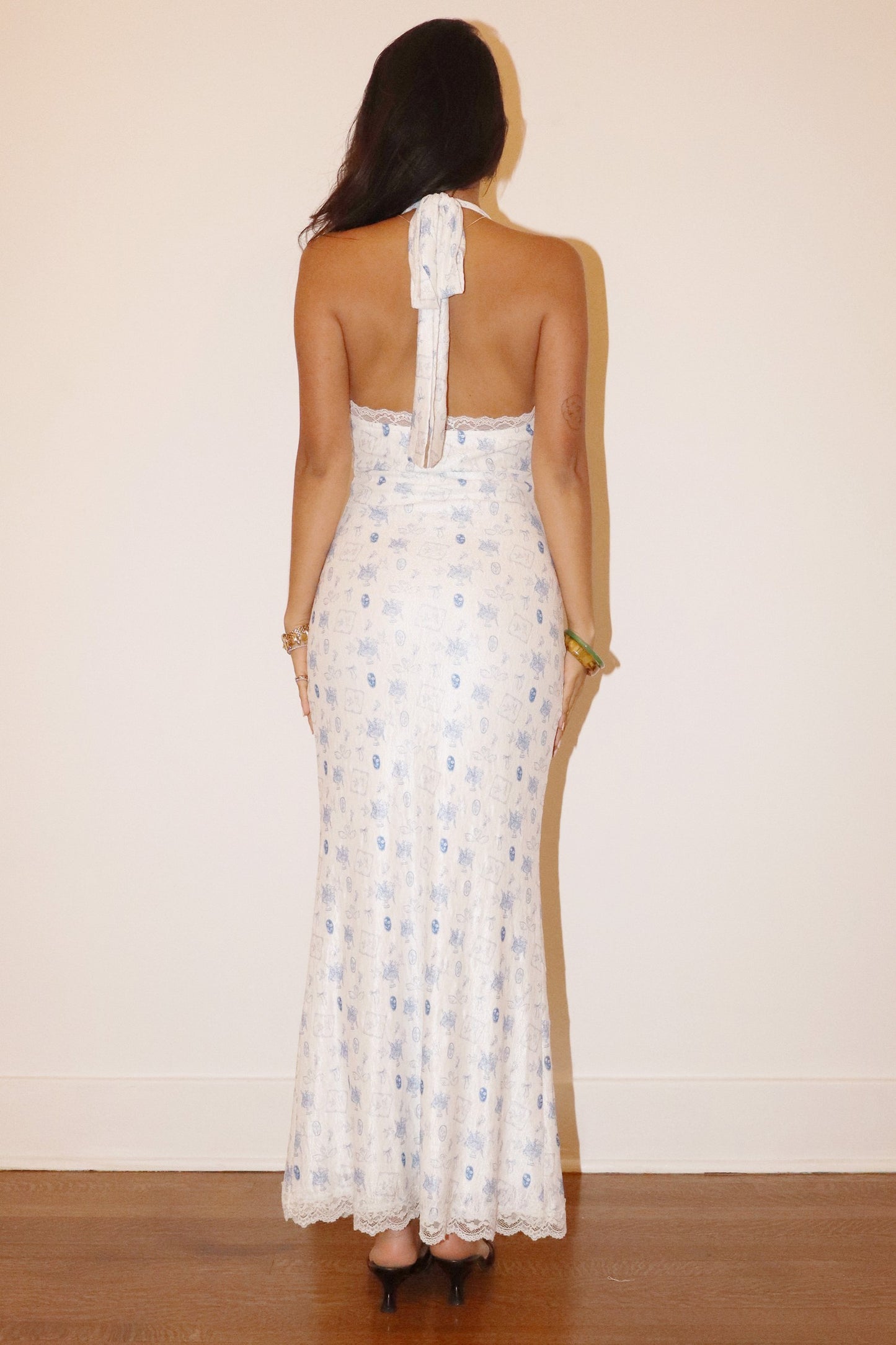 toile lace maxi dress