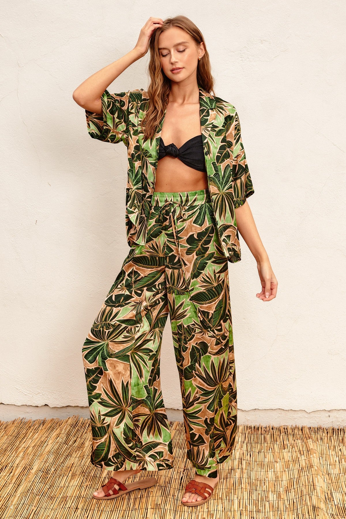 Island girl satin pants