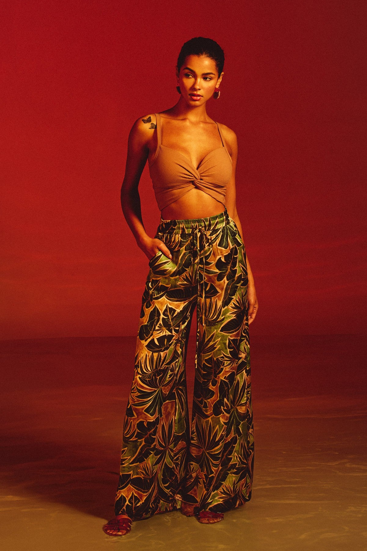 Island girl satin pants