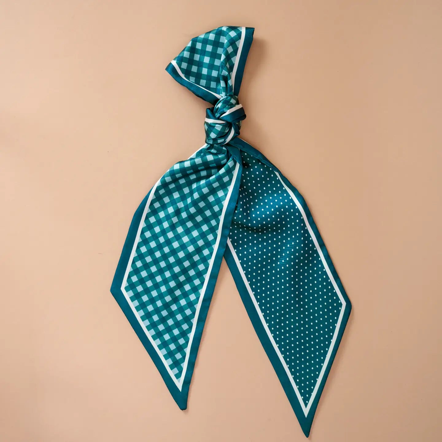 twirl & tie scarf-gingham green