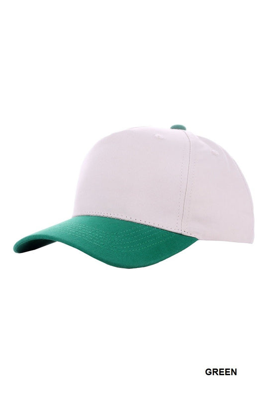 two tone canvas cotton cap