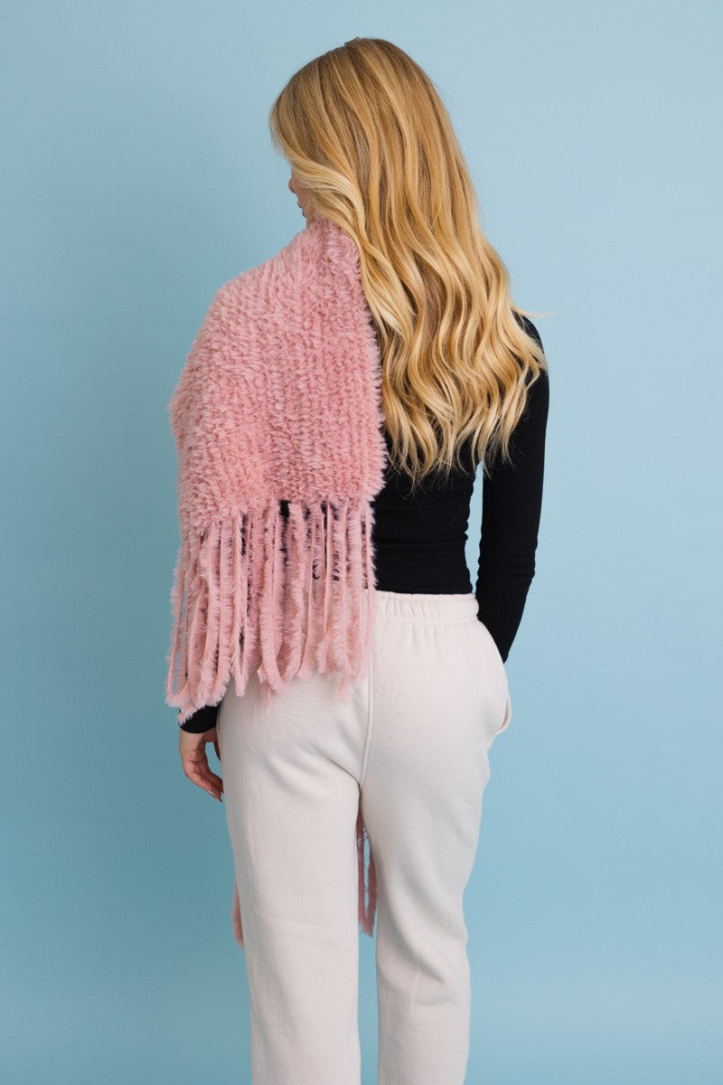 ultra soft boucle fringe blanket scarf